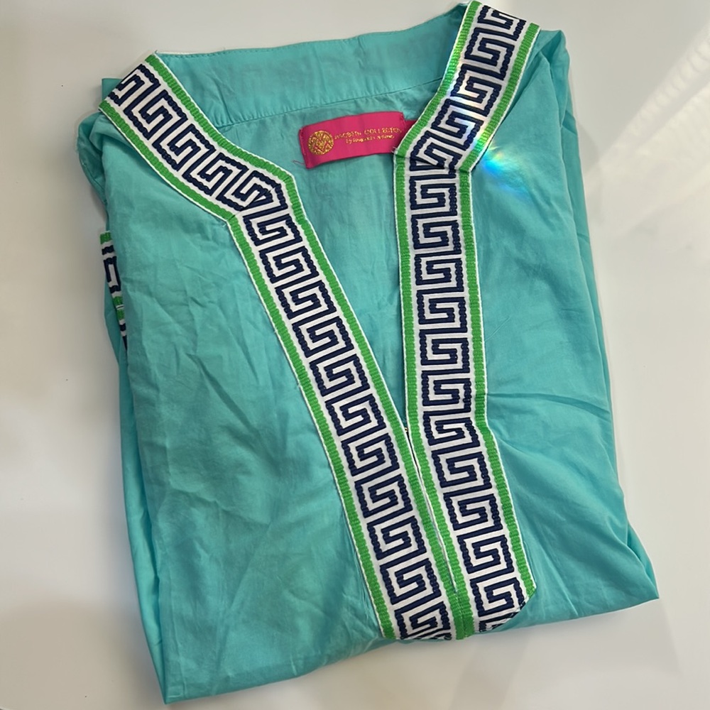 MacBeth collection turquoise tunic top - Picture 13 of 13